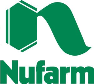 The nufarm logo on a white background.