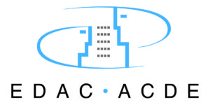 The logo for edac aced.