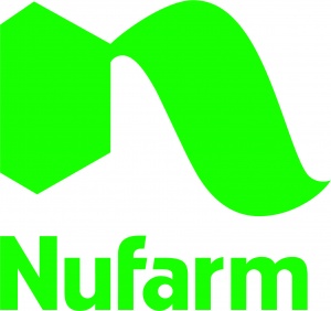 The nufarm logo on a white background.