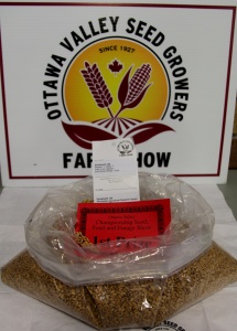 A bag of food sitting on top of a table.