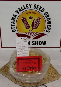 Ottawa valley seed growers show 1st prize.