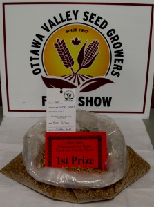 A bowl of food on display at an event.