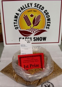 A bag of grain sitting on top of the table.